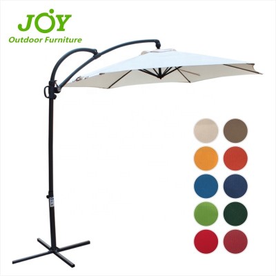 3M NEW Design Leanover Cantilever Hanging Sun Umbrella Banana Parasol with Crank System for Outdoor, Garden and Patio