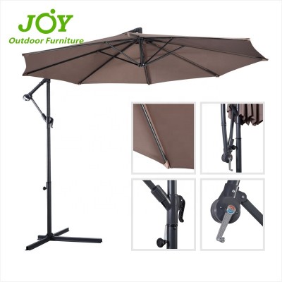 Aluminium Outdoor Garden 3M Hanging Cantilever Banana Patio Umbrella Offset Alu Wall Pool Side Stand Post Pole Umbrella Parasol