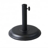 12KGS Concrete Outdoor Patio Umbrella Base With Center Pole Steel Cement Round Smooth Texture Umbrella Stand