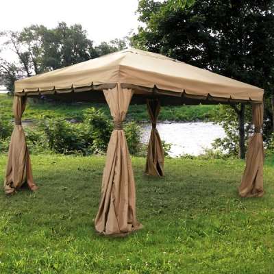 3x3M Aluminium Deluxe Luxury Pavilion Gazebo Awning Canopy Sun Shade Shelter