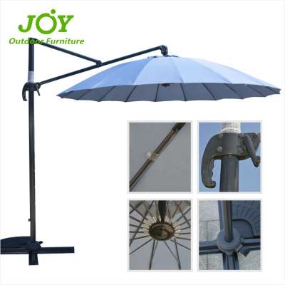 10ft Mini Roma Umbrella with Fiberglass Ribs 3M Patio Parasol Single Top Mini Roman Umbrella 360 Rotation with Cross Base