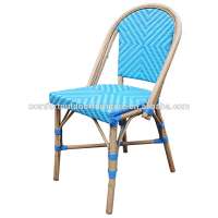 Hot Selling French Wicker Bistro Chair blue color