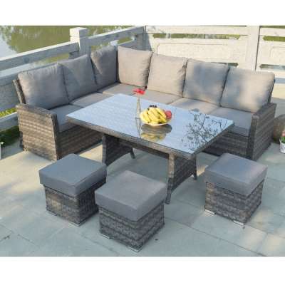 Cane Sofa Set Price, Poly Rattan Luxury Sofas Outdoor Furniture High Back Rattan Sofa Set